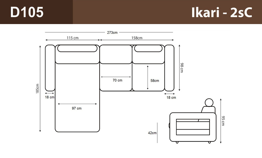 Ikari - 2sC - Leather Sofa Lounge Set